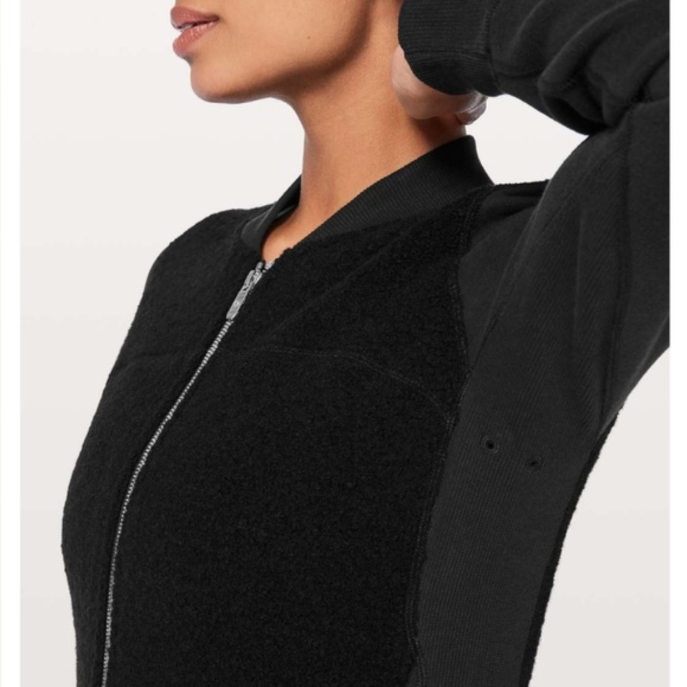 NWT Lululemon Stand Out Sherpa Jacket Black - Picture 1 of 8